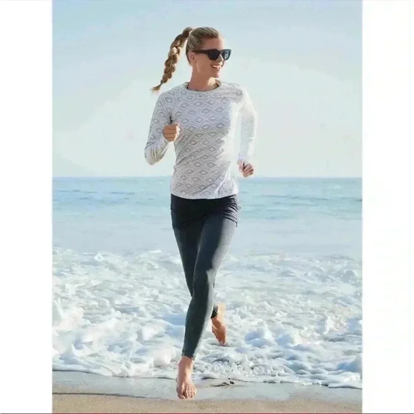 [M] Solumbra  Womens Skirted Swim/run Leggings Black SPF 100 - Picture 1 of 8